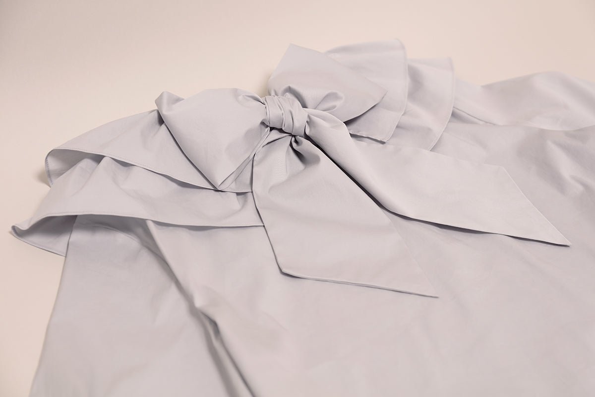 YOUA Ribbon Blouse Gray / リボンブラウス グレー