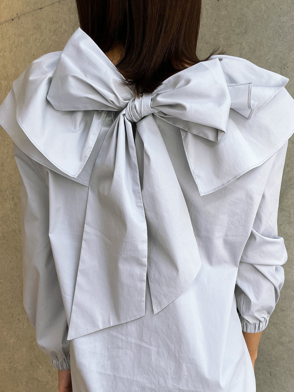 Ribbon Blouse Gray