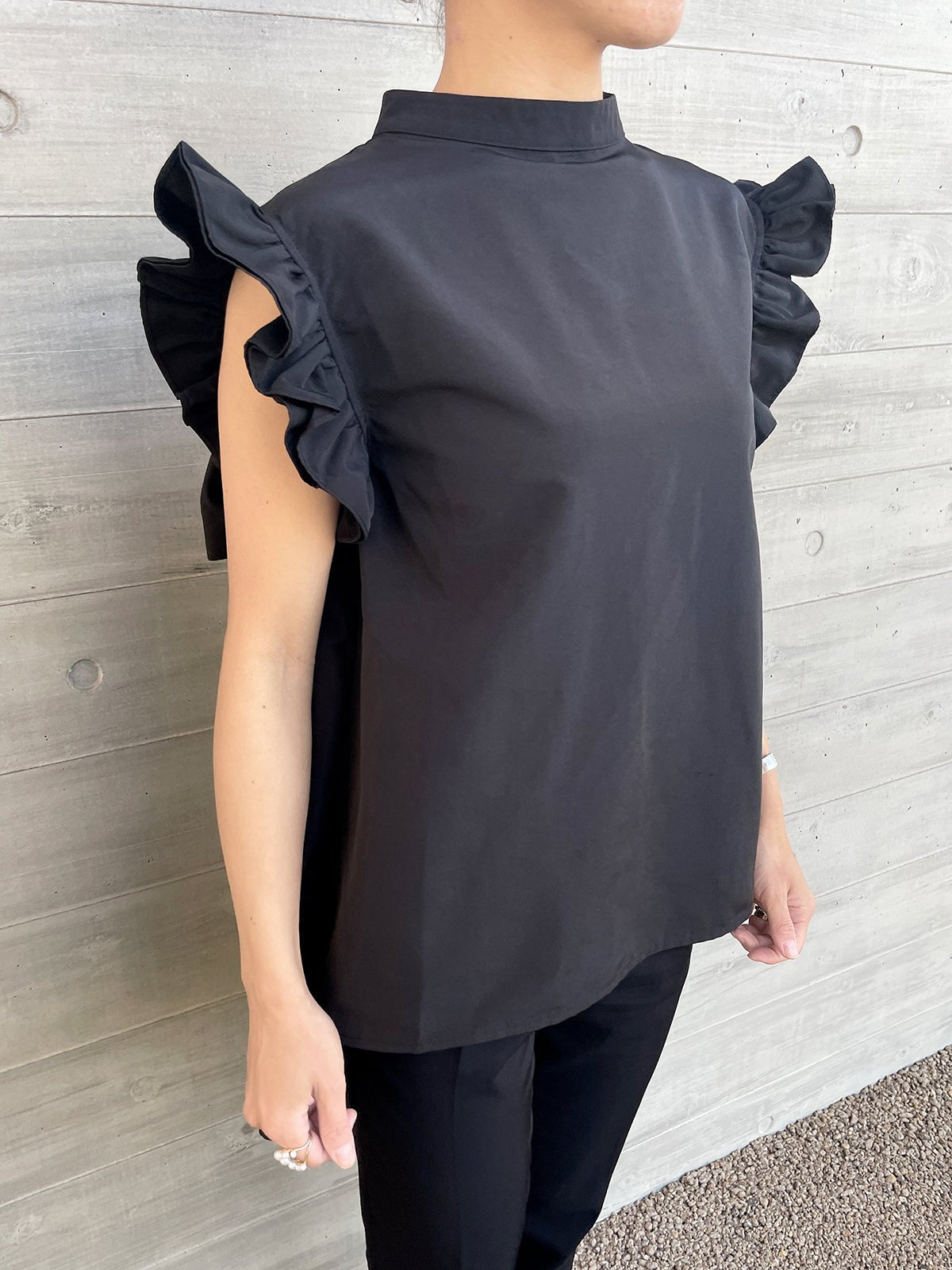 RIBBON WING Blouse Black