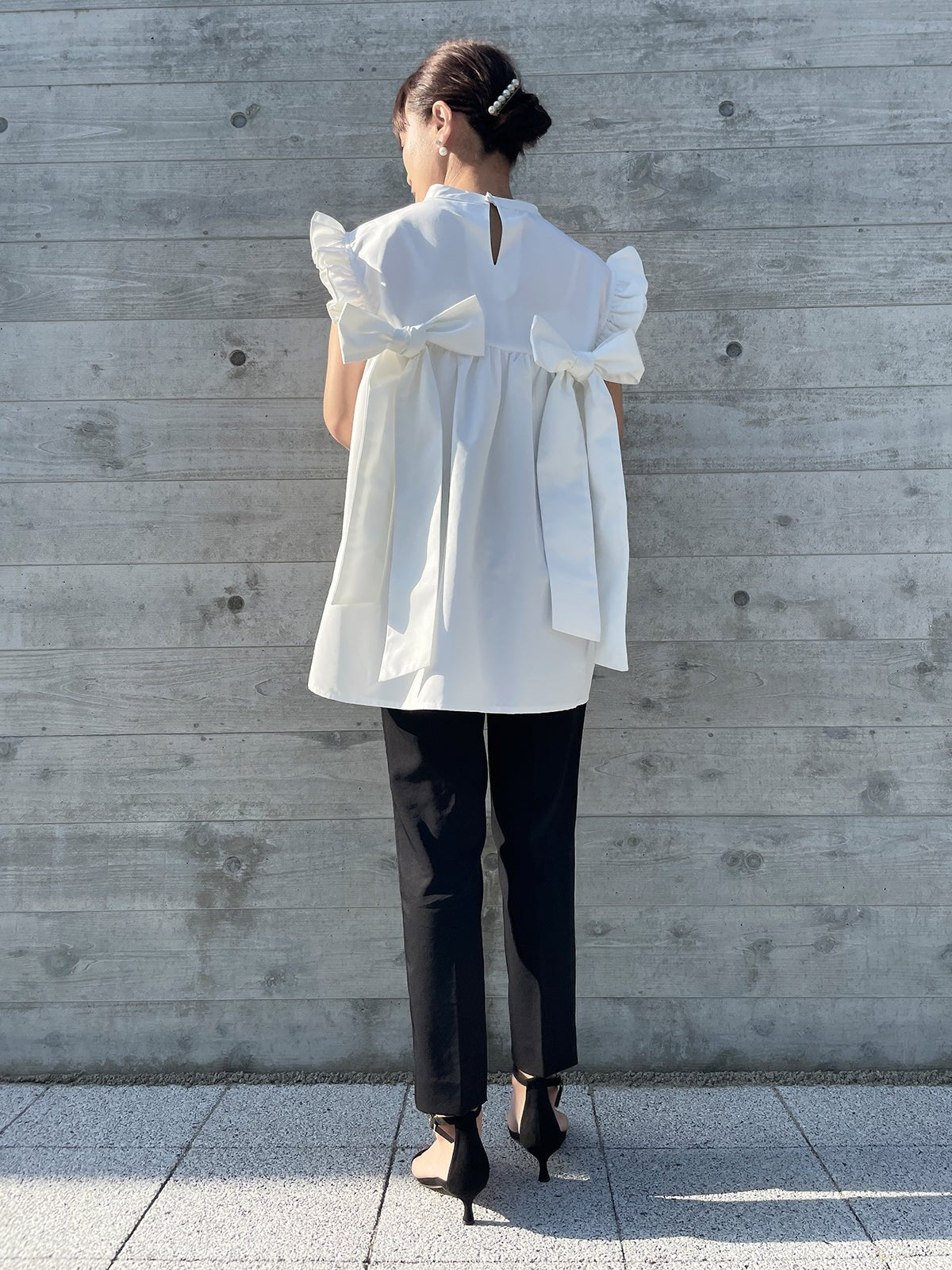 RIBBON WING Blouse White