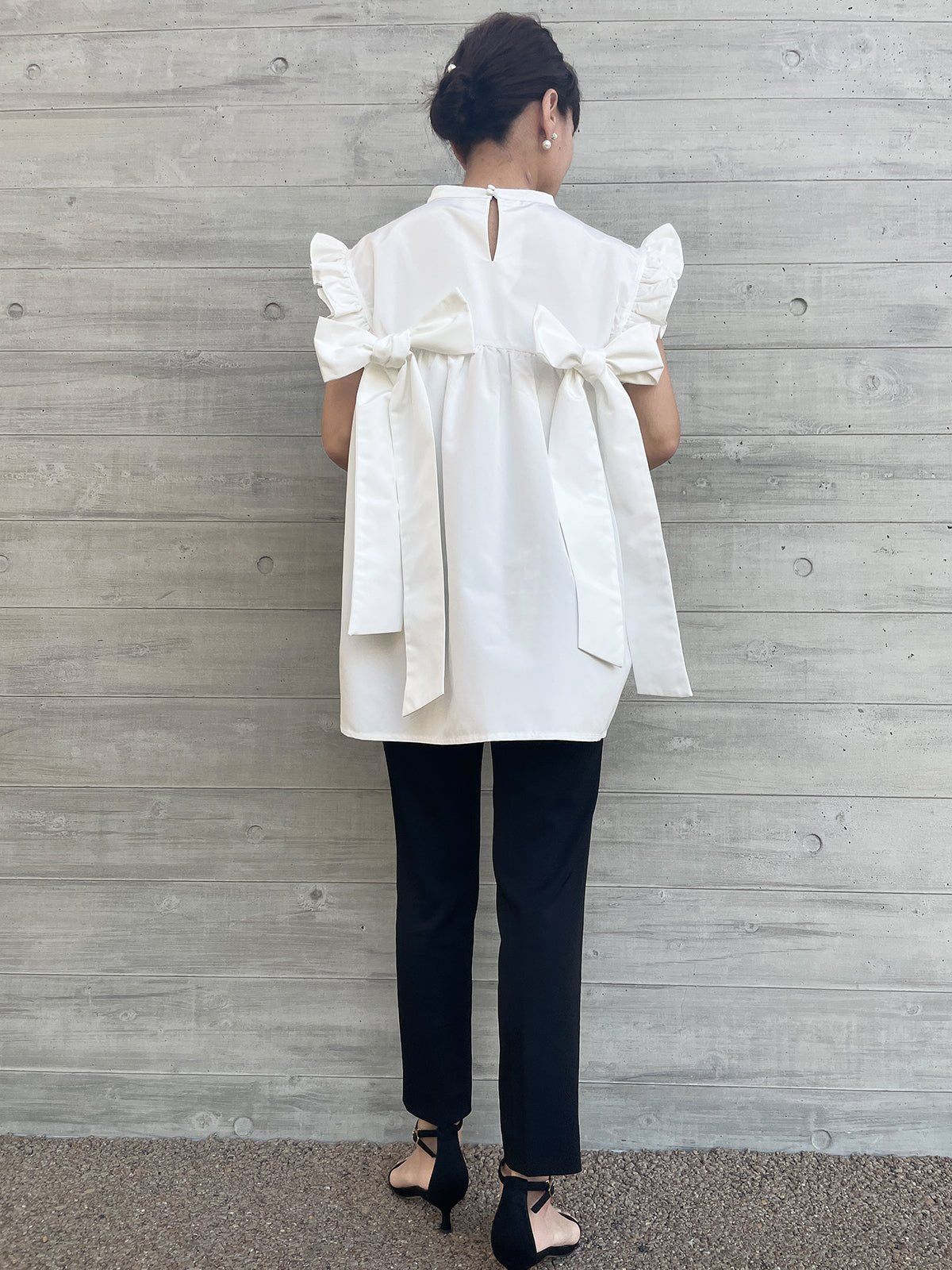 RIBBON WING Blouse White