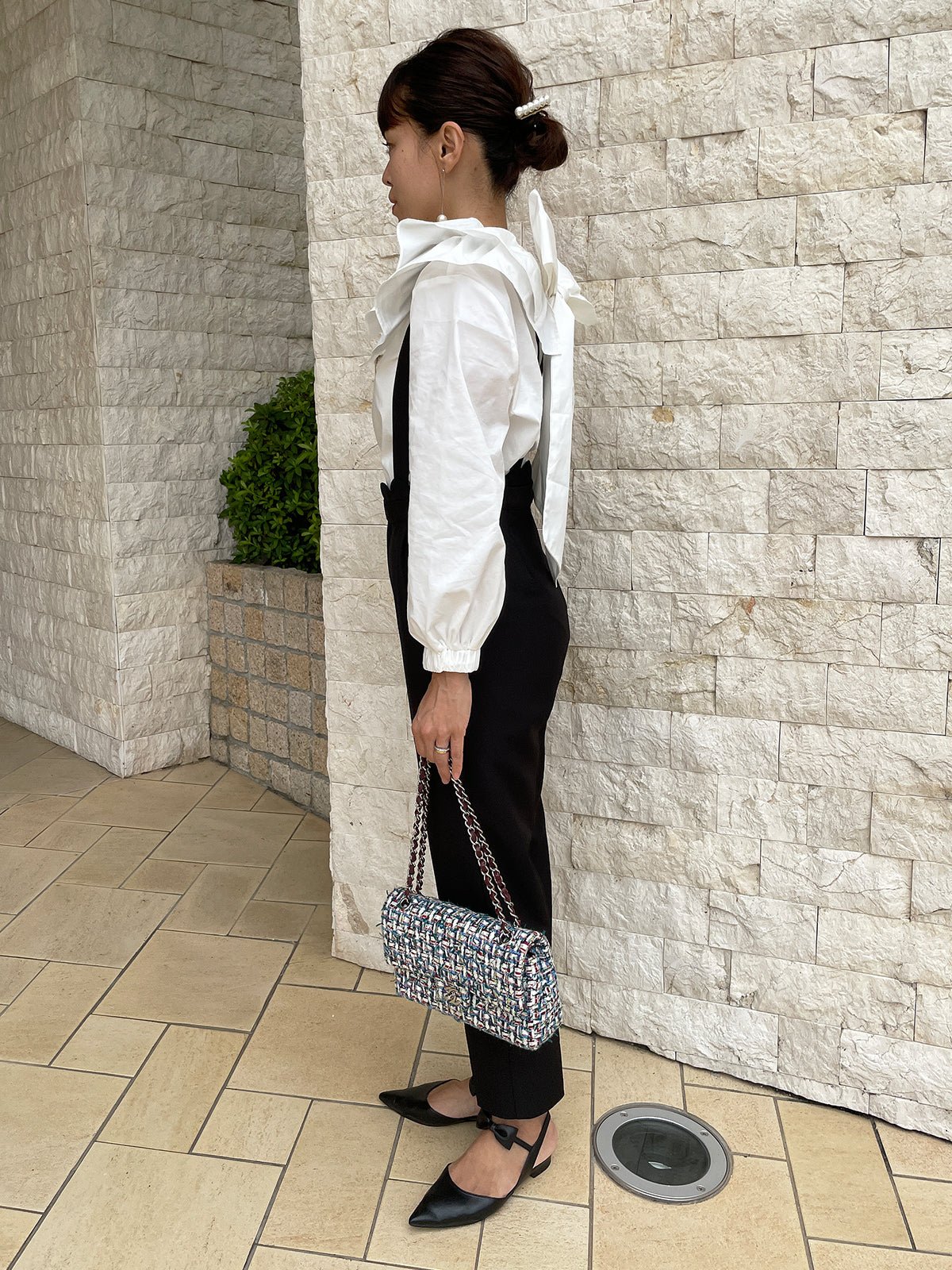 Scallop Pants Black / スカラップ パンツ ブラック