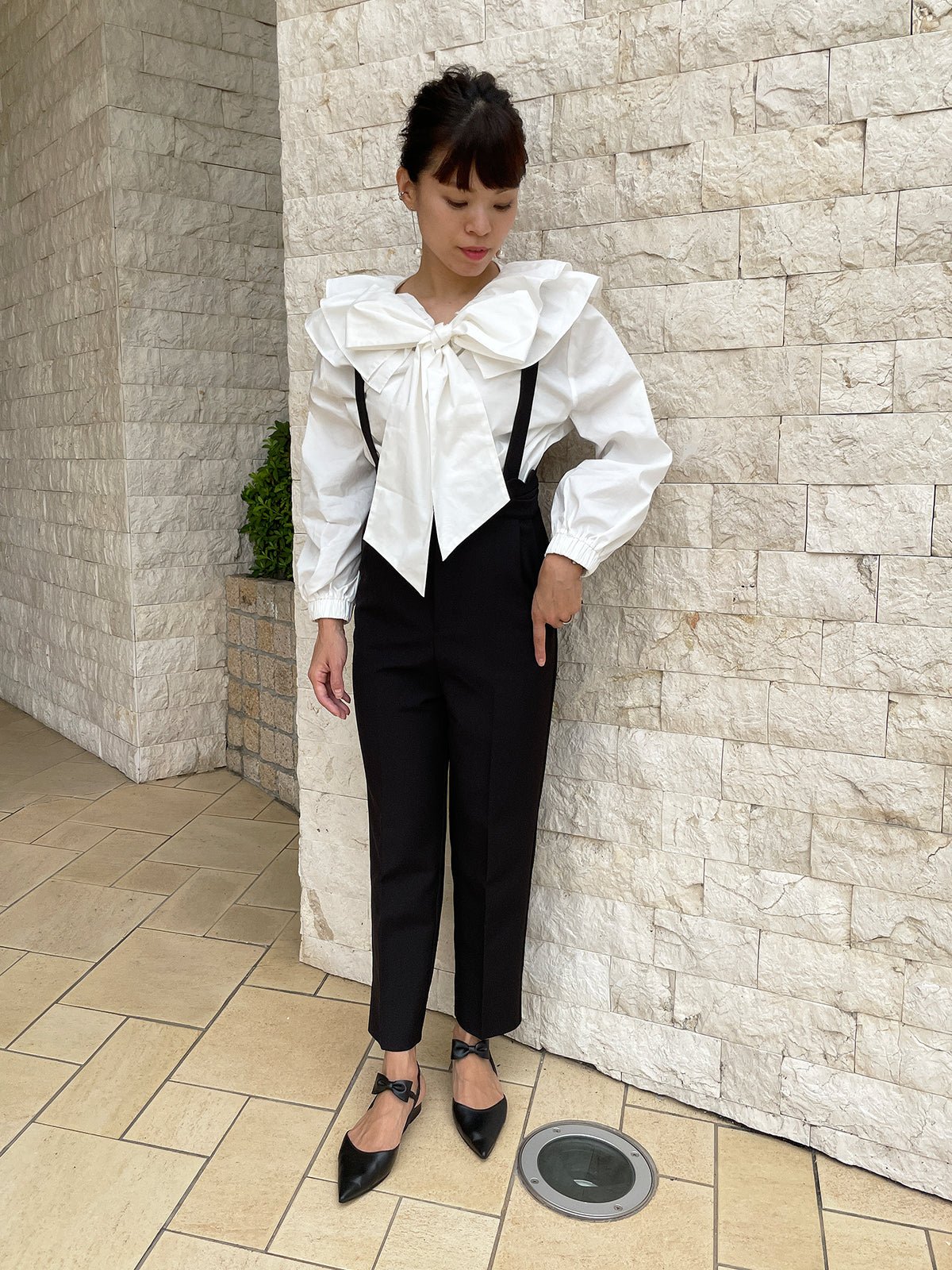 Scallop Pants Black / スカラップ パンツ ブラック