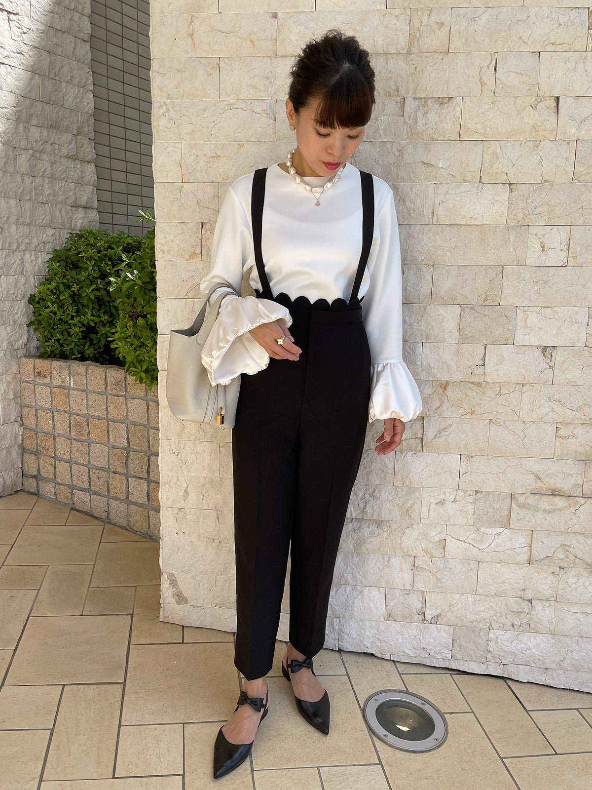 Scallop Pants Black / スカラップ パンツ ブラック