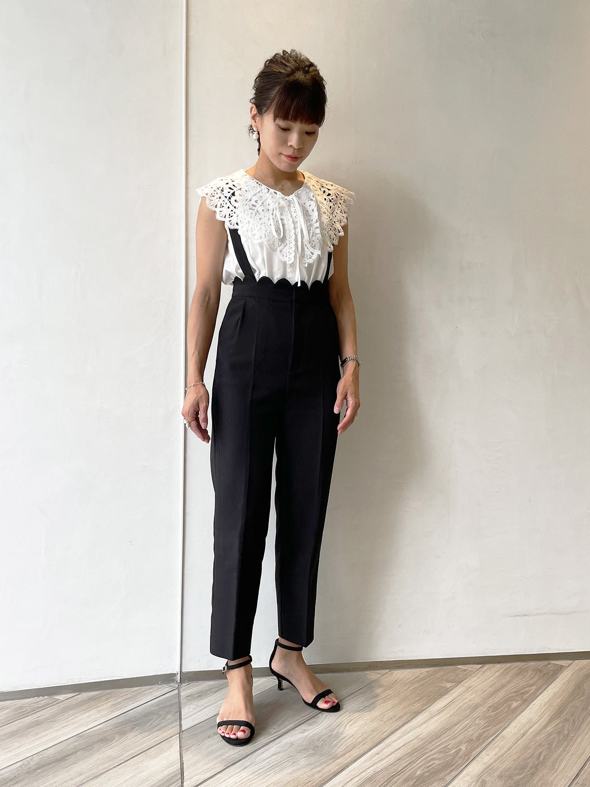 Scallop Pants Black