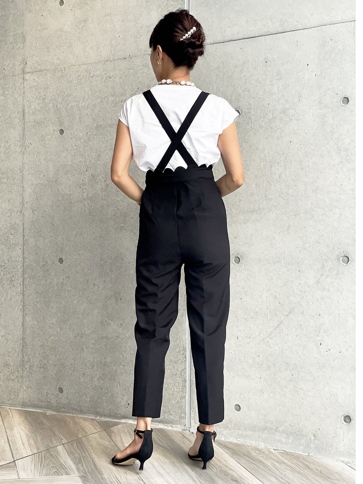 Scallop Pants Black / スカラップ パンツ ブラック