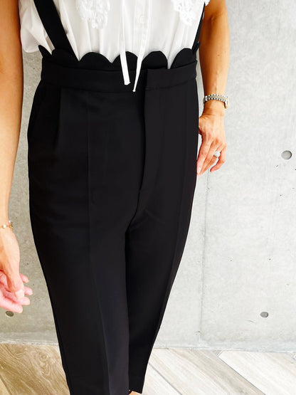 Scallop Pants Black