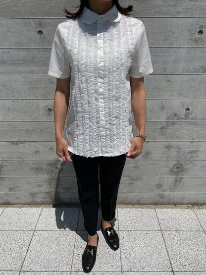 TULLE FRILL Blouse White / チュールフリルブラウス ホワイト